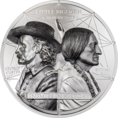 Enemies in History - Custer vs. Sitting Bull 2 oz 2026 - stříbrná mince