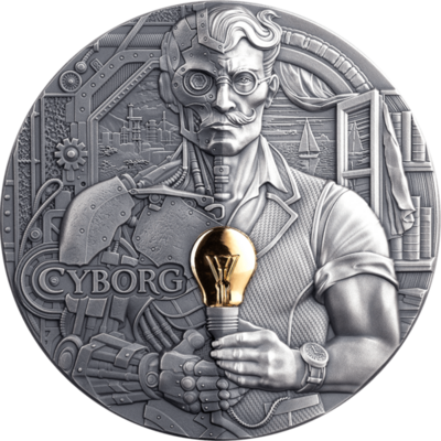 Dual Essence - Cyborg 2 oz antique finish 2026 - stříbrná mince