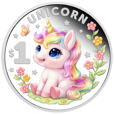 Baby Unicorn 2026 proof 1/2 oz - stříbro