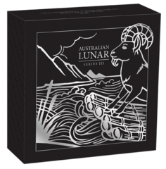 Rok Kozy 2027 1 oz proof, kolorovaná - stříbrná mince