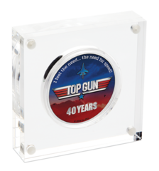 TOP GUN 40. výročí 1 oz proof, kolorovaná 2026 - stříbrná mince