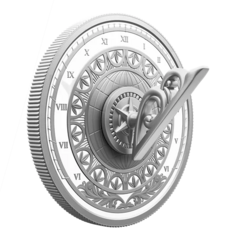 Sluneční hodiny 1 oz proof 2026 - stříbrná mince