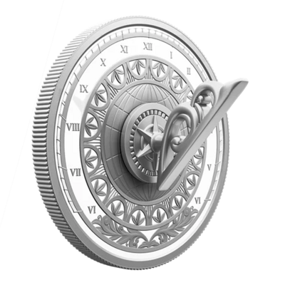 Sluneční hodiny 1 oz proof 2026 - stříbrná mince