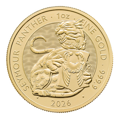 The Royal Tudor Beasts - Seymour Panther 1 oz BU 2026 - zlatá mince