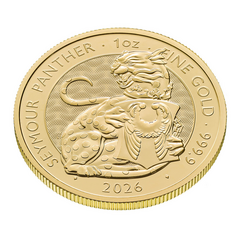 The Royal Tudor Beasts - Seymour Panther 1 oz BU 2026 - zlatá mince