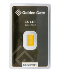 Zlatý slitek 1 g Golden Gate 15 let