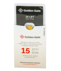 Zlatý slitek 1 g Golden Gate 15 let