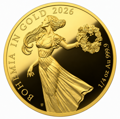 Bohemia in Gold 1/4 oz Proof 2026 - zlatá mince