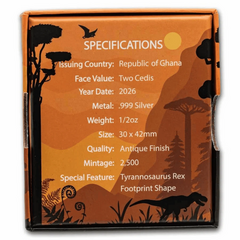 Footprint T-Rex 1/2 oz 2026 - stříbrná mince