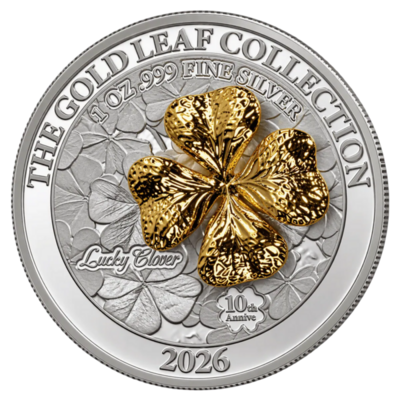 Golden Leaf - Lucky Clover 1 oz proof 2026 - stříbrná mince